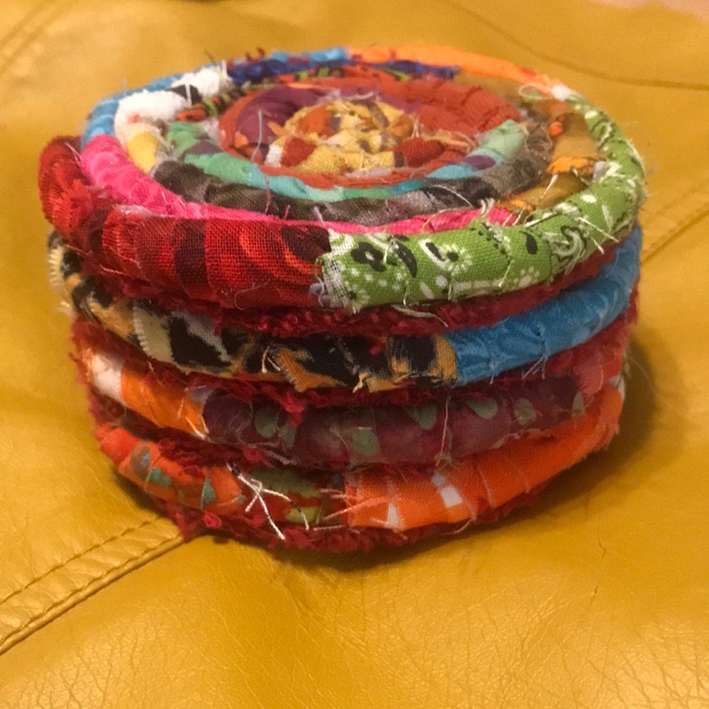 Boho Fabric coaster set